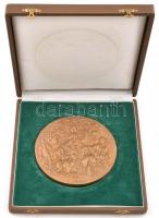 Borsos Miklós (1906-1990) 1987. "MOEBL COOP 1967-1987" nagyméretű kétoldalas Br plakett er...