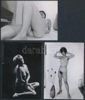 cca 1975 Finoman erotikus fényképek mix tétele, 13 db fotó, 13x9 cm /
cca 1975 13 erotic photos, 13...