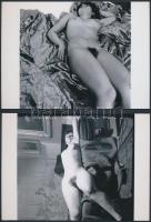 cca 1975 Álmok és vágyak, 4 db finoman erotikus fénykép, 18x13 cm / cca 1975 4 erotic photos, 18x13 cm