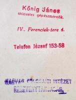cca 1910 Kast & Ehinger GmbH. Druckfarbenfabriken. Wien. Nyomdai színskála-katalógus. Kiadói pap...