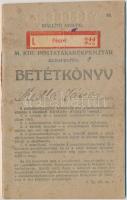 Péczel 1920. Magyar Királyi Postatakarékpénztár betétkönyv