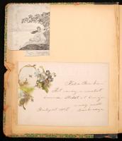 cca 1890 Hegedűs Sándor miniszter családjából származó receptkönyv, kb 200 kézzel beírt oldal, szép ...