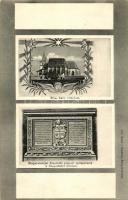 Szepesváralja, Spisské Podhradie; Római katolikus templom, Szaniszló prépost epitaphiuma a dómban, kiadja Sax Nándor / Roman catholic church, epitaph floral