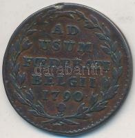 Osztrák Németalföld / Felkelés 1790. 2l Cu T:2-,3 ph. Austrian Netherlands / Insurrection coinage 1790. 2 Liards Cu C:VF,F edge error