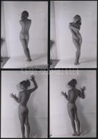 cca 1977 Egyébként földmérő... 13 db finoman erotikus fénykép, 13x9 cm / cca 1977 13 erotic photos, 13x9 cm