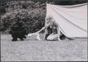 cca 1975 Kempingezni jaj de jó! 7 db finoman erotikus fénykép, 13x9 cm /
cca 1975 7 erotic photos, ...