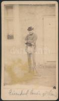 cca 1870 Eisenhut Kálmán gazdatiszt feliratozott, vizitkártya méretű fényképe, 10,5x6 cm