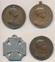 1914. "Ferenc József Bronz Vitézségi Érem" Br kitüntetés mellszalag és fül nélkül, lyukasz...