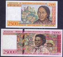 Madagaszkár 1998. 2500F + 25.000F T:I
