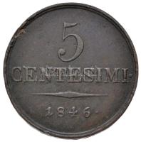 Olasz Államok / Lombardia-Velence 1846M 5c Cu szétcsavarható T:2- ph. Italian States / Lombardy-Venetia 1846M 5 Centesimi Cu spy coin  C:VF edge error