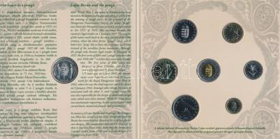 2007. 1Ft-100Ft 8klf db, szettben, benne "Berán Lajos és a pengő" Ag emlékérem (10g/0.999/...