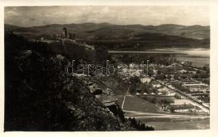 1928 Trencsén, Trencin; vár és a város látképe, hátoldalon az első Szlovák Bélyegkiállítás pecsétjével, Foto Tatra  / castle and general view of the town, on the backside 1st Slovakian Stamp Exhibiton So. Stpl., photo