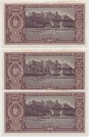 1945. 100P (3x) sorszámkövetők, "BÜNTETÉS" szóban "N" felett lemezhiba T:II-
