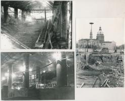 1974 Budapest, Deák tér föld felett és föld alatt, 13 db korabeli fénykép, 9x12 cm