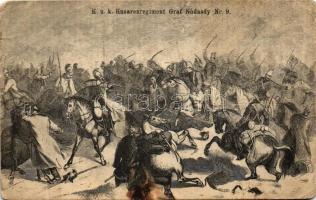 Översee-i lovasütközet 1864-ben, K.u.K. 9-es számú Gróf Nádasdy huszárezred / Battle of Oeversee in 1864, hussar regiment (EB)