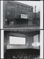 1973 Budapest, Munkás mozi kívül-belül, 4 db korabeli negatívról készült modern nagyítás 10x15 cm-es...
