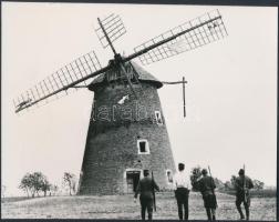 cca 1965 Szélmalom az Alföldön, a Völgy című magyar film egyik jelenetének helyszíne, 14x18 cm