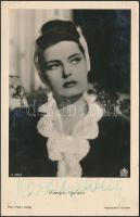1944 Karády Katalin (1910-1990) színésznő, énekes aláírása egy a művésznőt ábrázoló fotólapon, 13x9cm
