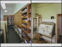 1981 Budapesti gyógyszertár kívül-belül (II. ker., Szilágyi Erzsébet fasor), 8 db korabeli negatívró...