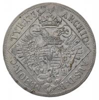 1735NB 1/4 Tallér Ag "III. Károly" (6,61g) T:2- ph. lyuktömött
Huszár:1623;Unger II.:1194