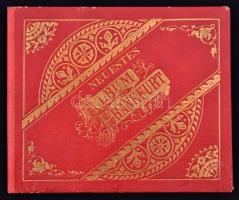 cca 1895 Neuestes Album von Frankfurt am Main.  20 kőnyomat látképet tartalmazó leporelló, aranyozot...