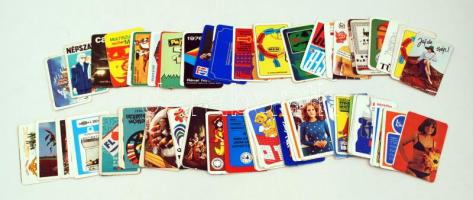 kb 100 db reklámos kártyanaptár az 1970-80-as évekből. Mind különböző