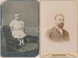 cca 1900 Felvidéki fotótörténeti leletek, 5 db kabinetfotó méretű, keményhátú fénykép pozsonyi, loso...
