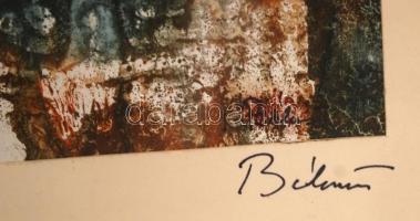 Olvashatatlan jelzéssel: Álom képek. Vegyes technika, papír, üvegezett keretben,  48×35 cm