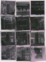 1970 Budapest, a Fővárosi Moziüzemi Vállalat hirdető oszlopairól és reklám helyeiről készült negatívok, 55 db professzionális, szabadon felhasználható negatív, 6x6 cm