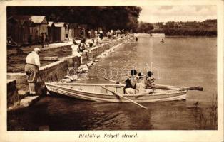 Révfülöp, Szigeti strand, csónak (EK)