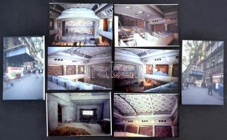 1976 Budapest, Szikra mozi felújításáról készült fotósorozat, 16 db modern nagyítás korabeli negatív...