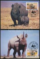 WWF Orrszarvú záróértékek 2 db CM-en, WWF Rhino closing values on 2 CM