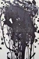 Korniss jelzéssel: Fekete forma. Olaj, vászon,  50×20 cm