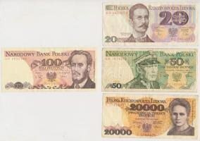 Lengyelország 1982-1989. 20Zl-20.000Zl (10xklf) T:vegyes
Poland 1982-1989. 20 Zlotych - 20.000 Zlot...