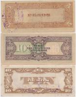 Burma / Japán megszállás 1942. 1/2R + 1R + 5R +10R + Fülöp-szigetek / Japán megszállás 1942. 10P + 1...