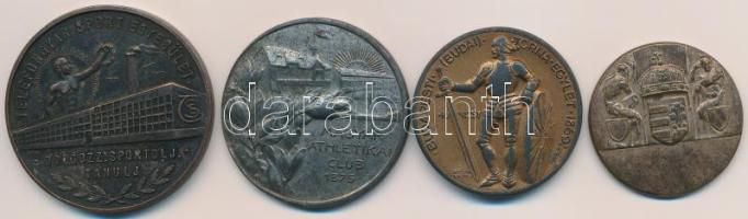 4db klf díjérem, benne Berán Lajos (1882-1943) ~1930. "Budapesti (Budai) Torna Egylet 1869. - Kinizsy",               "Telefongyár Sport Egyesület - Dolgozz, sportolj, tanulj", "Magyar Athletikai Club 1875" T:2,2-