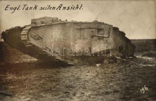 British World War I Tank, probably Mark IV., side view, picture taken by 'Feldphotograph der K.u.K. 5. Armee', photo (EB)