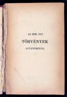 Magyarországi Rendeletek Tára 1929/I., 1930, valamint Az 1935. évi Törvények gyűjteménye. Kiadói egé...