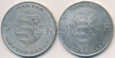 1947. 5Ft Ag "Kossuth" (2x) T:3