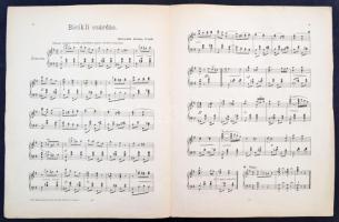 cca 1910 Bicikli csárdás c. zenemű kottája