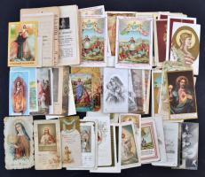 cca 1920-70 Vegyes szentkép ill. vallási nyomtatvány  tétel, benne litho is, cca 100db, különböző méretben és minőségben, cca 12x7cm