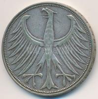 NSZK 1951G 5M Ag T:2-
FRG 1951G 5 Mark Ag C:VF