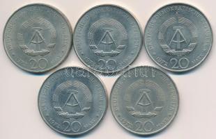 NDK 1972A 20M Cu-Ni "Wilhelm Pieck" (5x) T:2
GDR 1972A 20 Mark Cu-Ni "Wilhelm Pieck&...