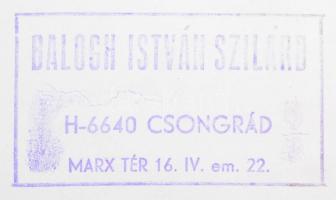 cca 1985 Balogh István Szilárd: Befelé fordultan (kecskeméti utcarészlet), pecséttel jelzett vintage...