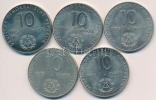 NDK 1975A 10M "Varsói Szerződés 20. évfordulója" (5x) T:2
GDR 1975A 10 Mark "20th An...