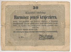 1849. 30kr "Kossuth bankó" T:III-