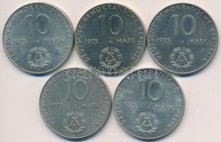 NDK 1975A 10M "Varsói Szerződés 20. évfordulója" (5x) T:2
GDR 1975A 10 Mark "20th An...