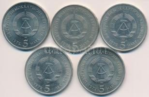 NDK 1972. 5M "Meißen" (5x) T:2
GDR 1972. 5 Mark "Meißen" (5x) C:XF