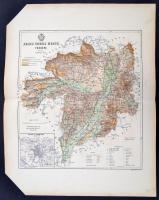 Abauj-Torna megye térképe, Gönczy Pál - Kogutowicz Manó: Magyarország megyéinek kézi atlasza. Tervezte: - -, rajzolta: - - Bp. (1890.) Posner Károly Lajos és fia. Sarok levágva, 57x45cm