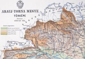 Abauj-Torna megye térképe, Gönczy Pál - Kogutowicz Manó: Magyarország megyéinek kézi atlasza. Tervez...